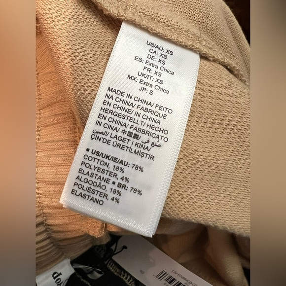 🆕The Drop Two-Tone Black and Tan Sweatpants Size XS - Picture 6 of 12